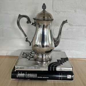 Vintage Leonard Silverplate Tea Pot with Ornate Floral Design